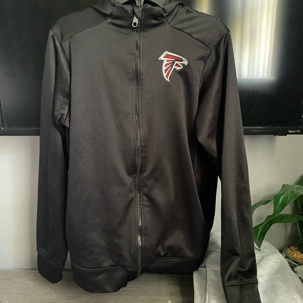 NFL Black Windbreaker Jacket with Team Logo